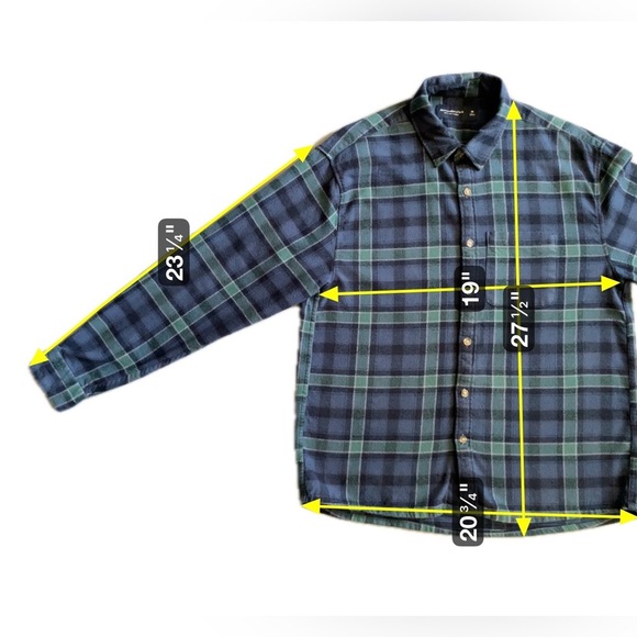 Abercrombie & Fitch Men’s 90s Relaxed Fit Plaid Flannel Shirt Medium Soft AF - Picture 2 of 4